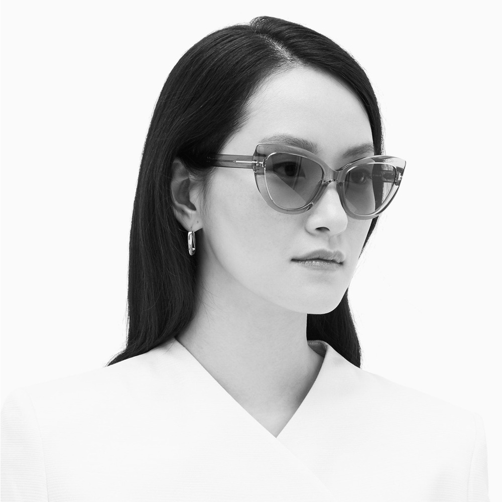 TOM FORD TRANSPARENT ROSE ANYA CAT EYE SUNGLASSES TF762 - Picture 2 of 9